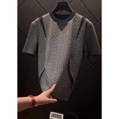 轻奢设计师高级感定制2026年新款 时尚 轻奢潮流半袖 ZH男士 短袖 T恤