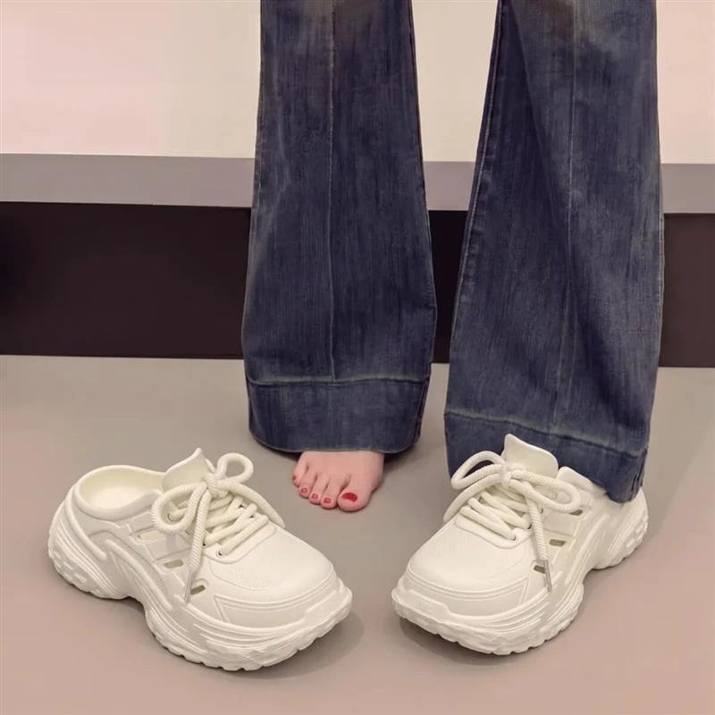 熹绮高端女装2夏季新款包头洞洞鞋女款透气厚底防滑溯溪凉鞋