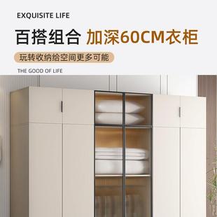 实木大衣柜家用卧室简易出租房用工厂直销经济型玻璃柜子收纳衣橱
