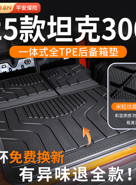 适用坦克300后备箱垫2025款TPE尾箱垫Hi4T改装黑科技大全用品24新