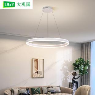 簡約現代客廳主燈圓環臥室燈極簡餐廳燈具 客廳吊燈新款