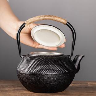 铸铁壶茶壶煮茶器家用室内烧水喝茶泡茶壶电陶炉围炉罐罐茶具