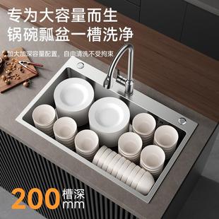 厨房不锈钢纳米手工水槽家用洗菜盆单槽洗碗槽水池菜盆台下盆