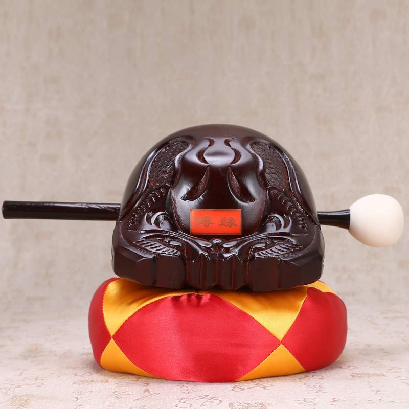 {活动价}圆通工艺家居用品木鱼乐器桂柚木雕工艺品法器用品 摆件
