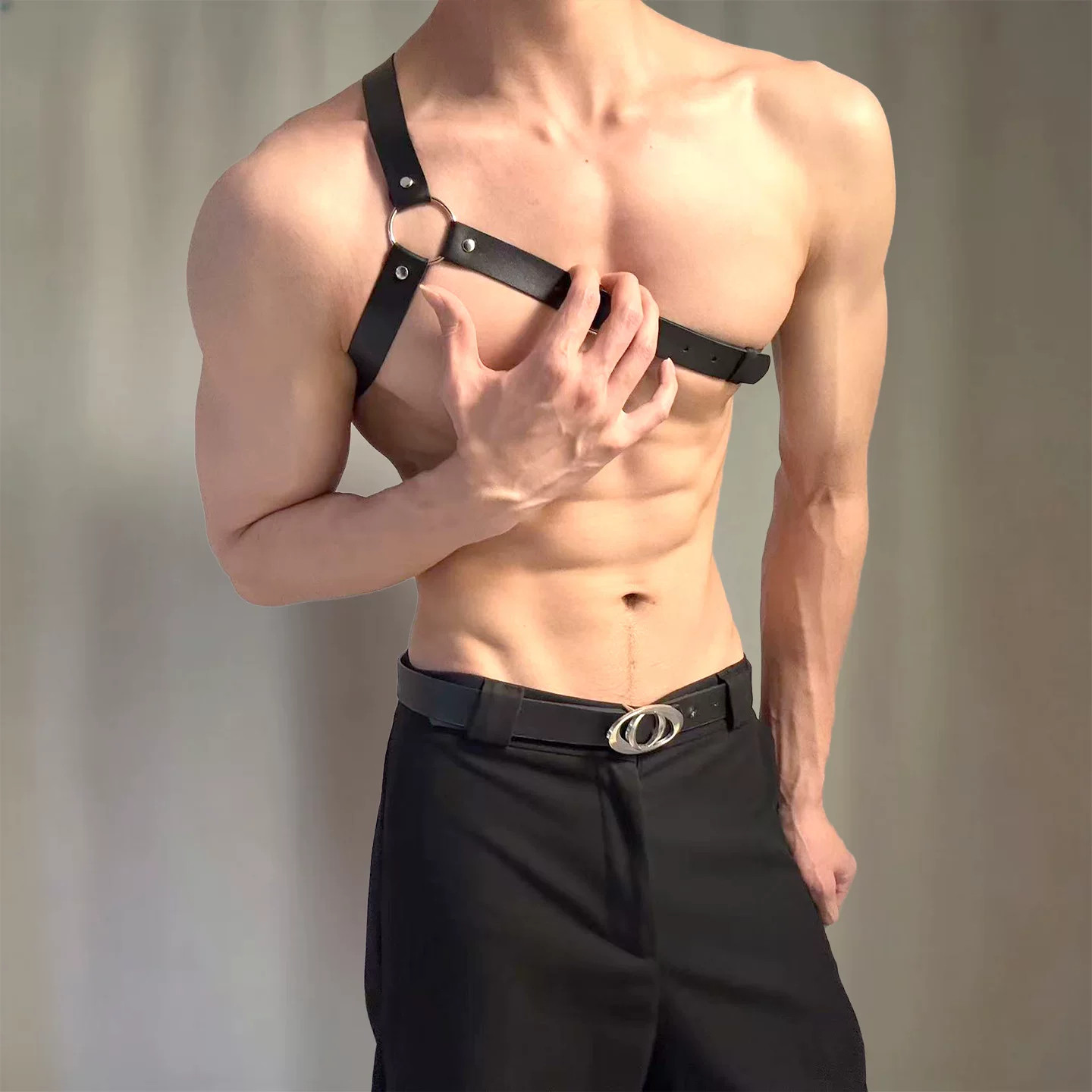 男士肩带背带内衣另类诱惑性感制服gay睡衣束缚cos男生qq套装