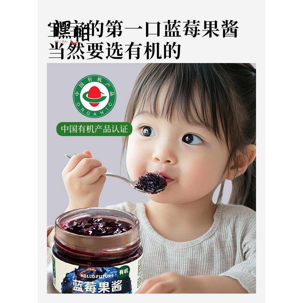 有机蓝莓酱果酱添加婴儿烘焙糖脂馅料山药专用官方旗舰店减0无纯