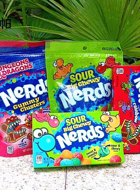 Nerds sour chewy sweetarts美国进口混合果味超酸耐嚼甜脆酸糖果