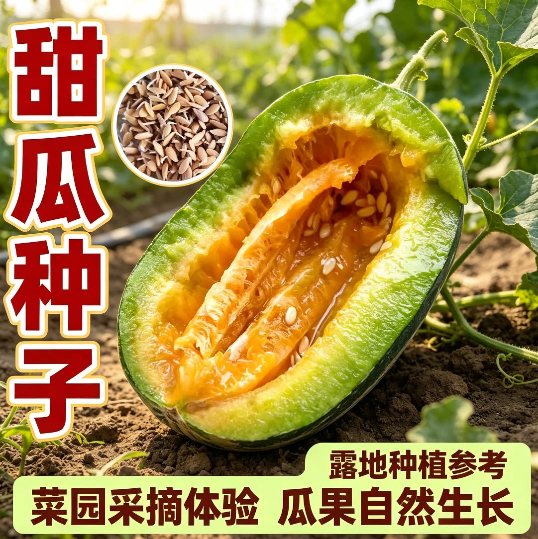 甜掉牙甜瓜种子冰糖甜瓜种子四季家庭园艺种子