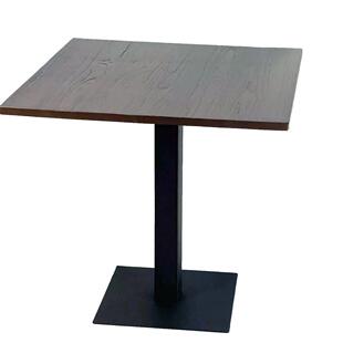 周铁艺工厂供应实木方桌简约饭店餐厅方形桌子奶茶店小吃店方餐桌