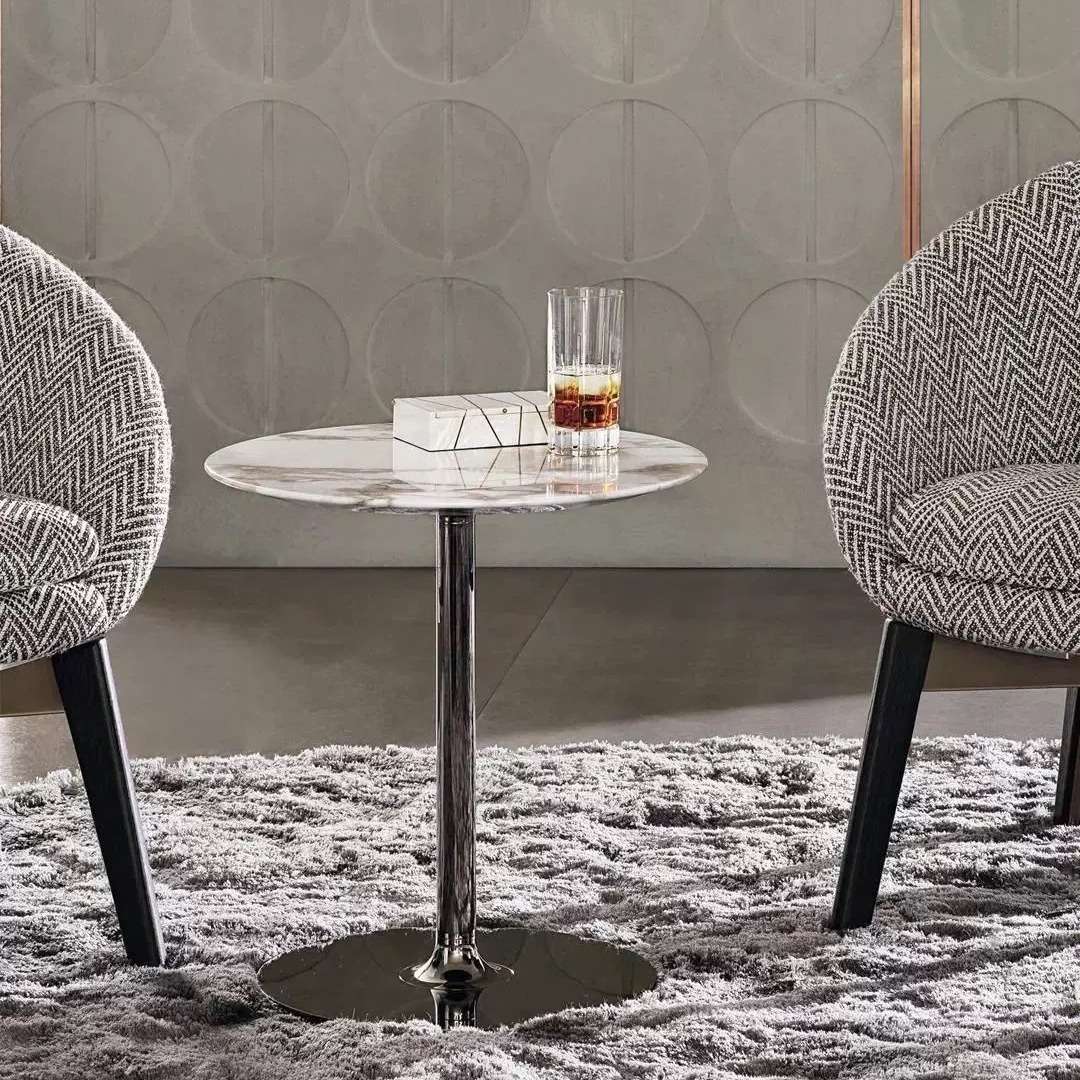 桌大理石谈判洽谈桌角几边几会客桌椅办公室休闲小圆桌办公休闲桌