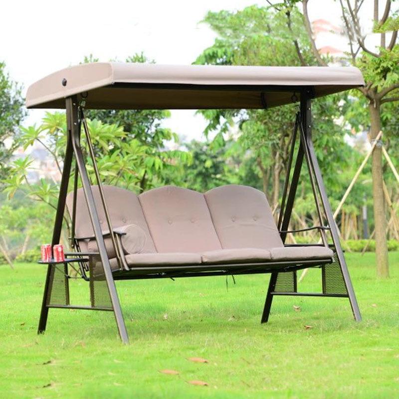 户外秋千吊篮吊椅庭院阳台儿童荡秋千别墅院子网布三人双人秋千椅