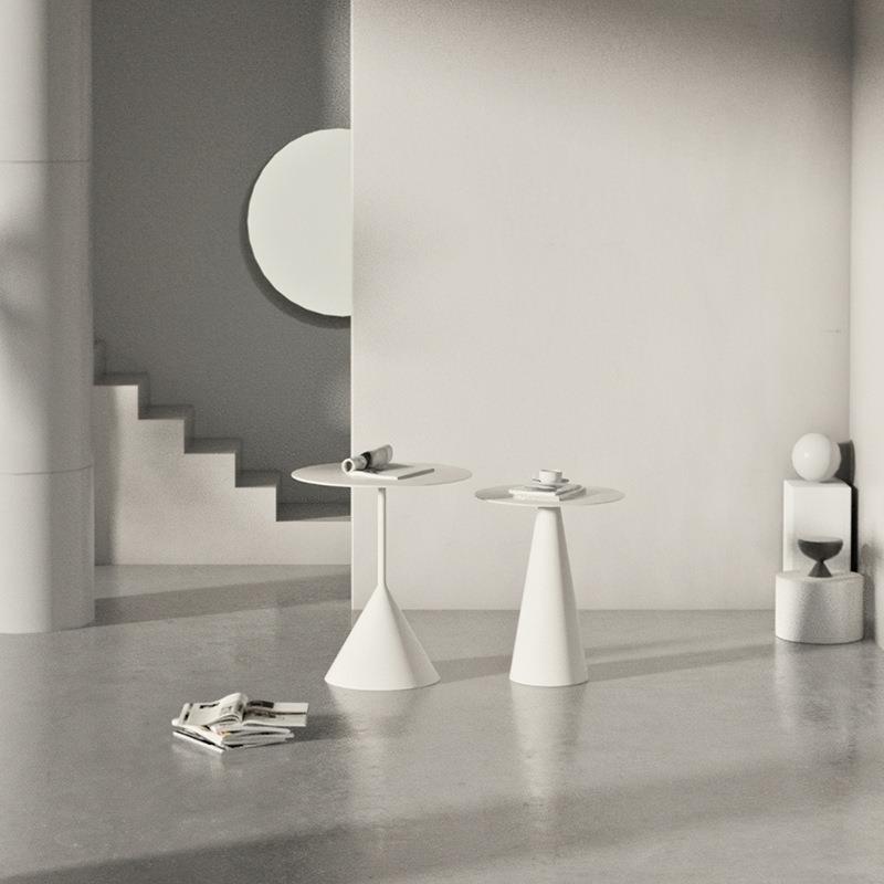 北欧小户型茶几组合客厅极简沙发边角几设计师款圆形桌子现代简约