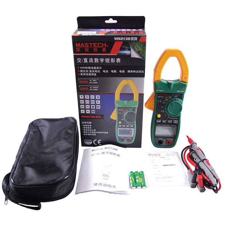 MASTECH华仪MS2138R真有效值交直流电流表数字钳形表