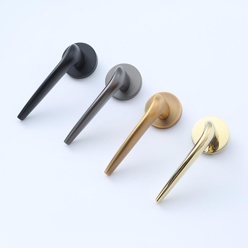 门锁分体锁简约室内木门卧室卫生间房门静音家用通用型门把手