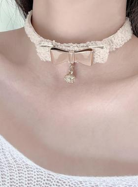 小狗日记*秋冬美拉德项圈choker女颈饰铃铛脖圈m可爱外出搭配