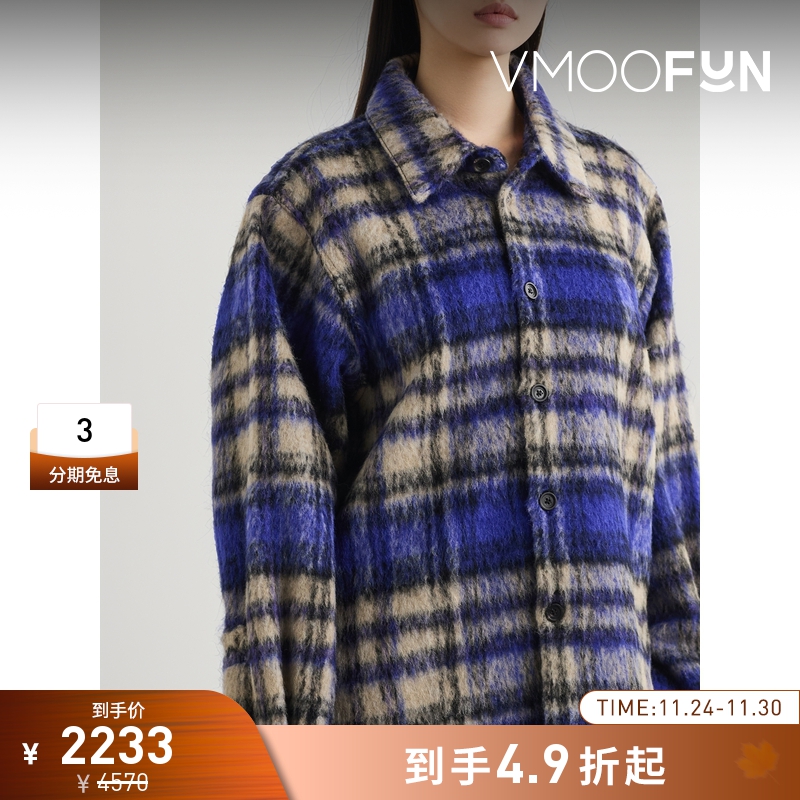 【折扣】Ader Error 秋冬女格纹混纺外套