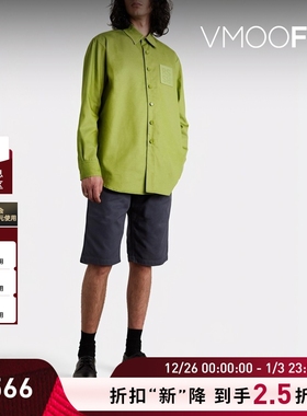 【折扣】Raf Simons 夏男绿色青柠品牌标志贴花牛仔衬衫