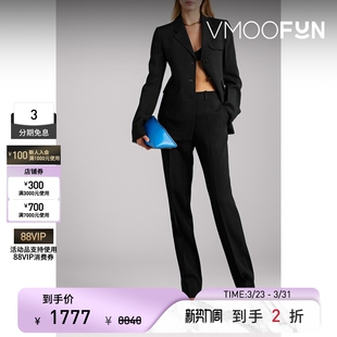 Victoria 末折扣 Beckham 秋冬女经典 外套 黑色梭织西装 季