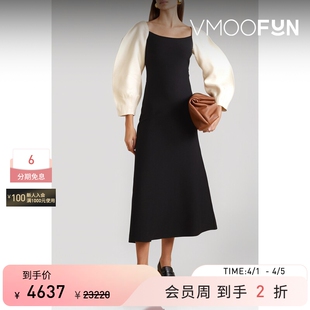 冬季 女双色羊毛真丝连衣裙 Hearst Gabriela