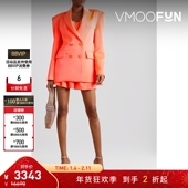 折扣 Alex Perry 女双排扣缎面绉纱西装 外套