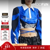 折扣 Andersson Bell女印花绑带短款 Polo衫 上衣