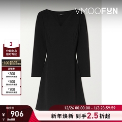 【折扣】THEORY女士卡迪面料迷你黑色中裙连衣裙