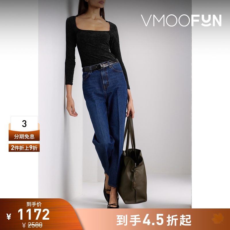 【折扣】James Perse 春女弹力天鹅绒丝绒针织衫