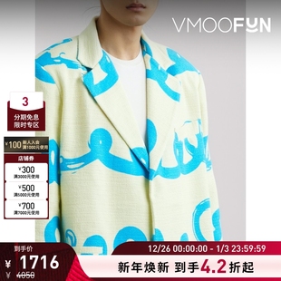 外套 BONSAI男宽松印花棉质西装 折扣