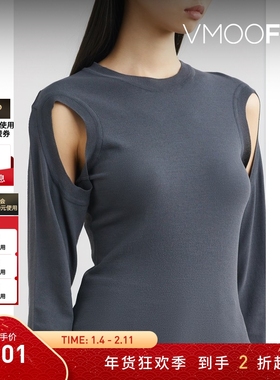 【折扣】LOW CLASSIC女挖剪针织上衣