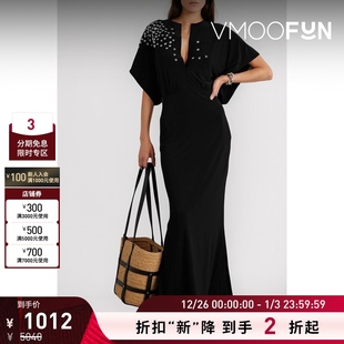 Kamali Norma 女钉饰弹力平纹布礼服 折扣再降