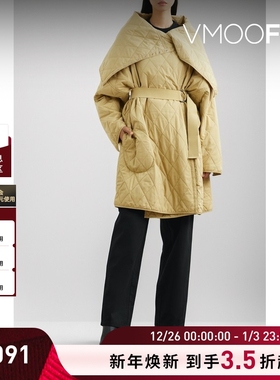 【折扣】Norma Kamali 女士秋冬披风效果绗缝软壳面料外套