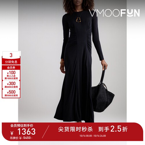 【D11抢先秒杀】Ulla Johnson 春夏女褶饰莱赛尔平纹布超长连衣裙