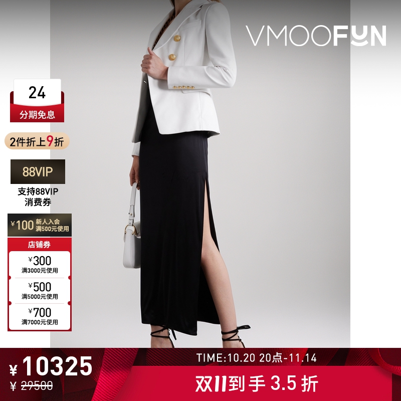 【折扣】BALMAIN 早春女双排扣皮革西装外套皮衣