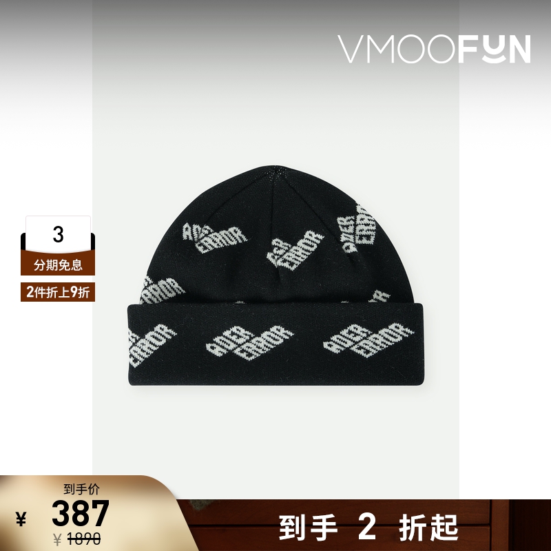 【折扣再降】Ader Error 女针织混纺黑色毛线帽