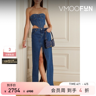 David 春夏女牛仔抹胸短上衣颇特 Koma