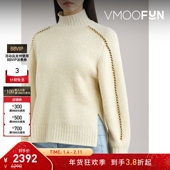 折扣 3.1 Phillip Lim 秋冬女链条缀饰绵羊毛混纺高领毛衣