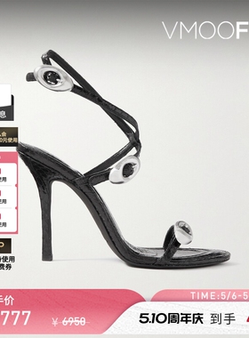 Alexander Wang/亚历山大王 春夏女仿蛇纹皮革凉鞋