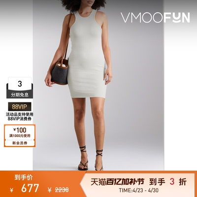 The Range 春夏女棉质迷你小白裙连衣裙吊带裙