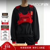 折扣 ANGUS CHIANG 秋季 男拼接灯芯绒红色背心