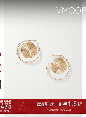 【D11抢先购】Paco  Rabanne 女金色链环圆形耳环