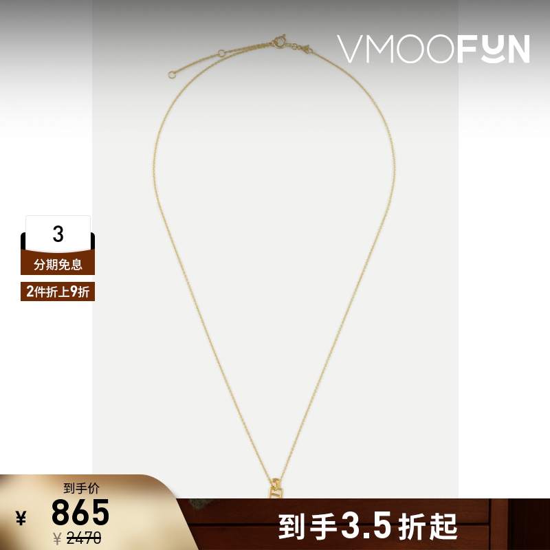 【折扣】ALIITA 女金色9K带缀饰金项链配饰