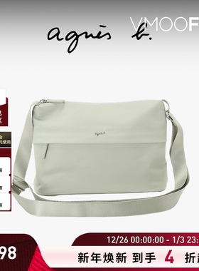 【折扣】agnès b.尼龙中号斜挎包女士通勤单肩包