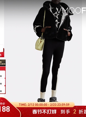 【折扣】Perfect Moment 冬季女印花皮草连帽夹克