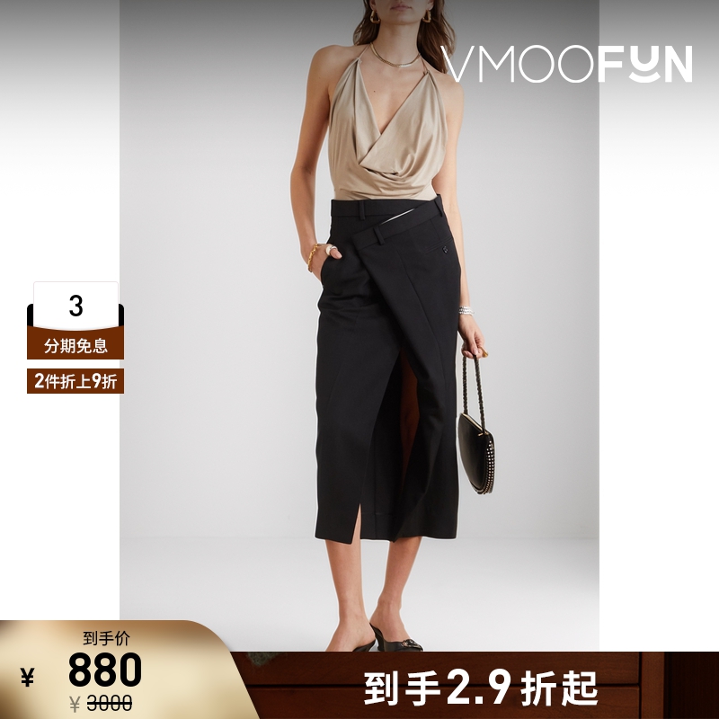 【折扣】GAUGE81 女露背垂坠挂脖连体衣