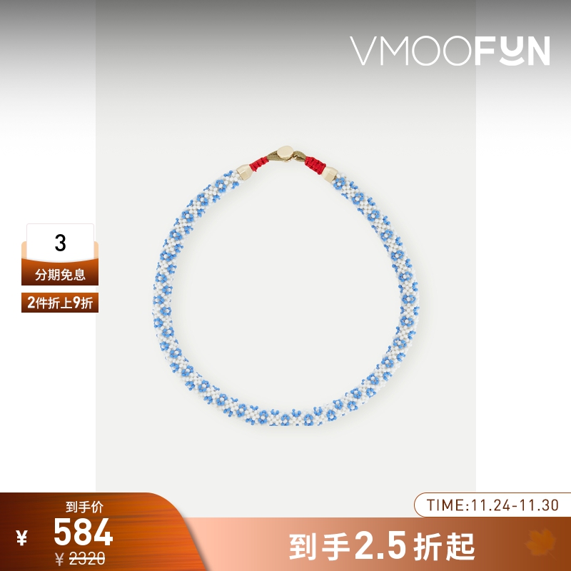 【折扣】Roxanne Assoulin秋季女金色串珠项链