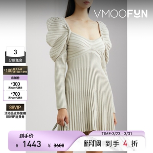 连衣裙 春夏女露背罗纹针织棉质迷你长袖 Cult Gaia