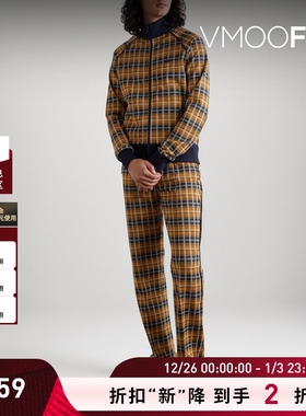 【折扣】Wales Bonner 秋冬男修身刺绣格纹夹克外套