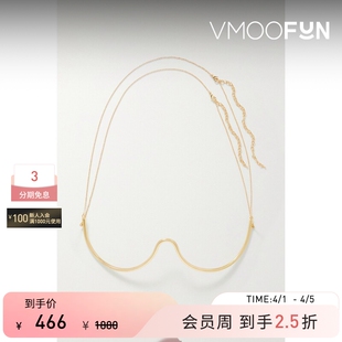 Cult Gaia 女优雅纤细黄铜金色金属身体链 秒杀