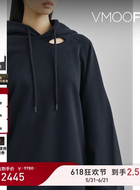 【618狂欢】Raf Simons 秋冬女挖剪棉质连帽卫衣