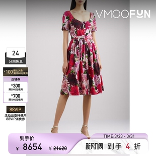 RENTA 春夏女士配腰带花卉印花连衣裙 OSCAR